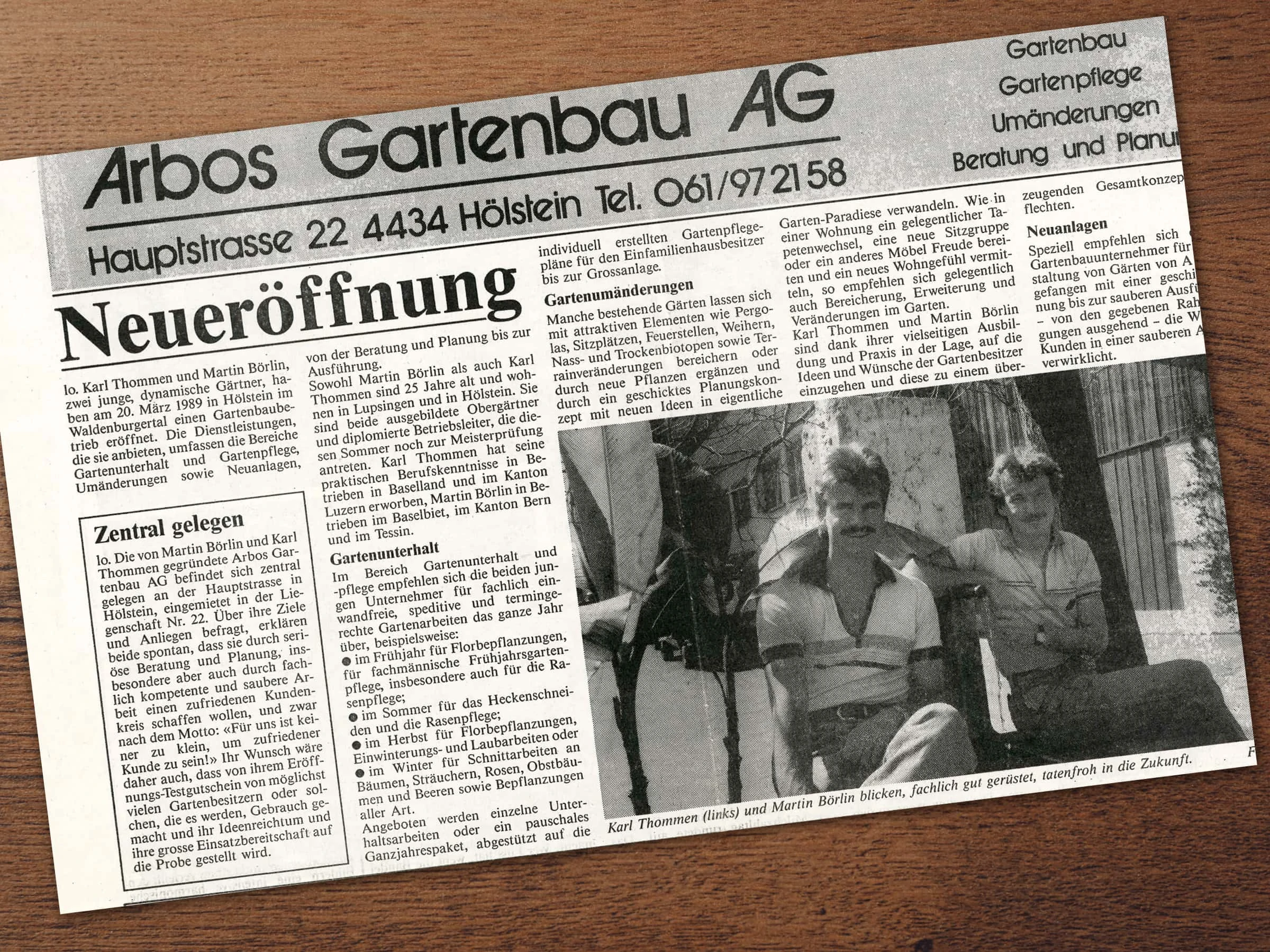 zeitungsartikel arbos